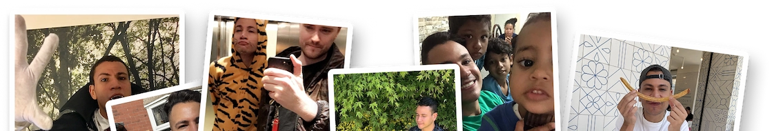 Raff with his friends and family